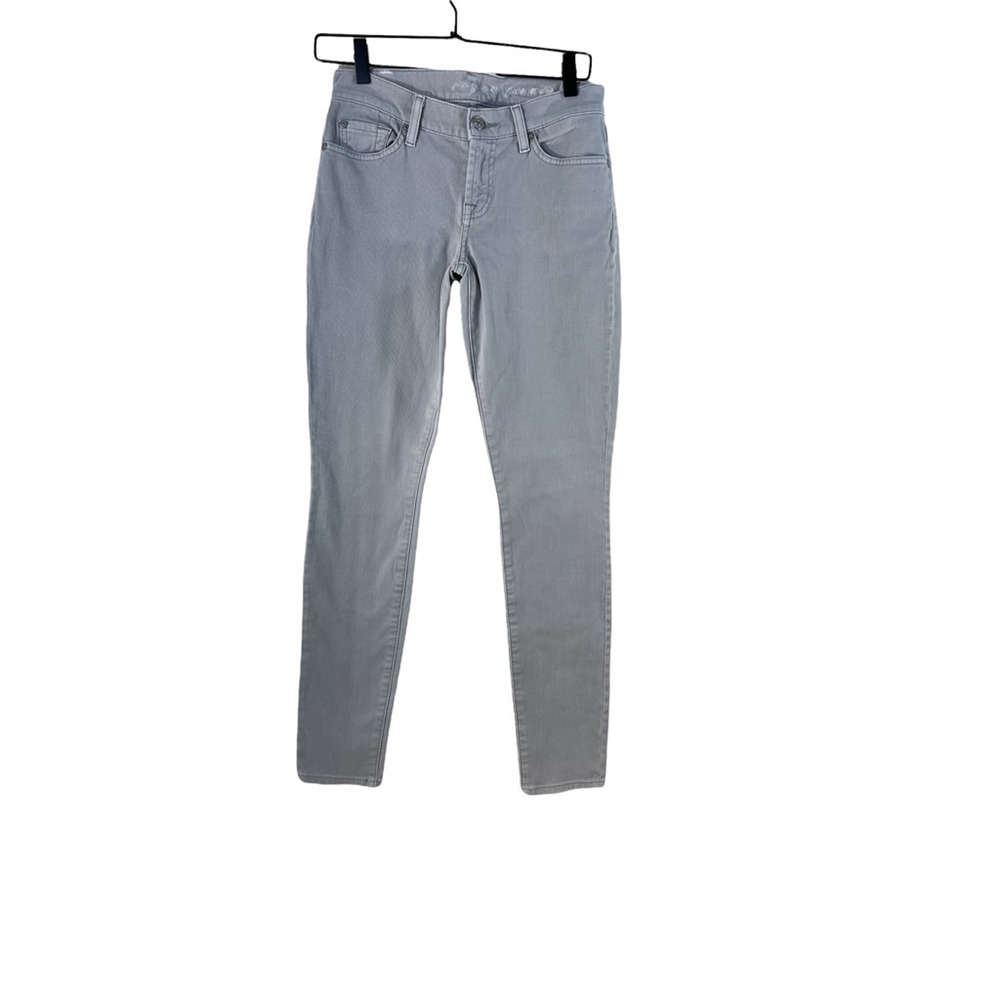 7 For All Mankind Light Gray Skinny Jeans